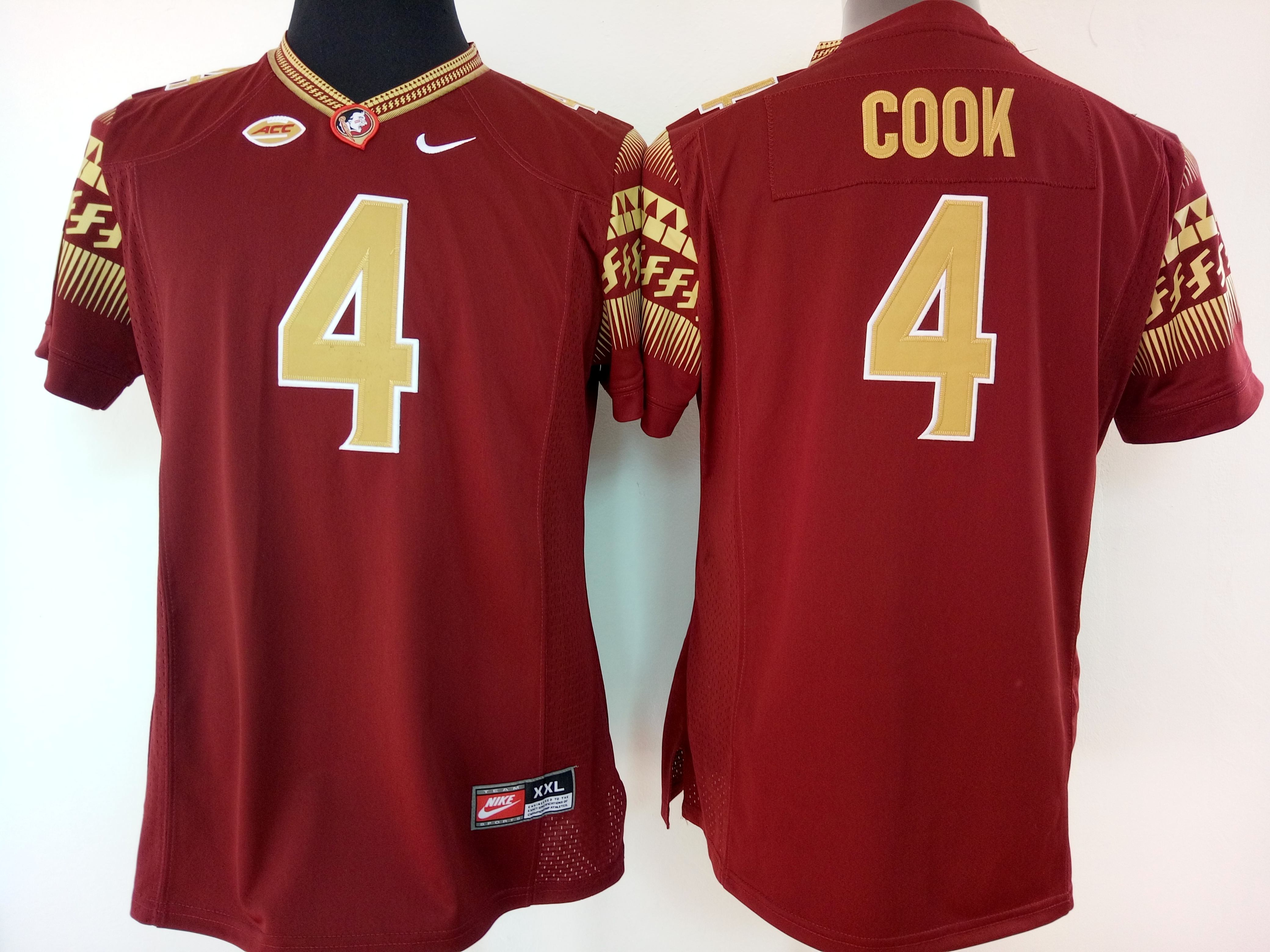 NCAA Womens Florida State Seminoles Red #4 cook jerseys->women ncaa jersey->Women Jersey